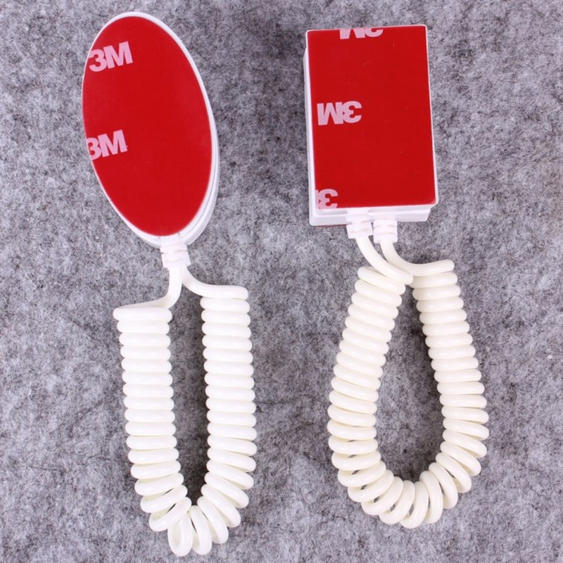 10 PCS Защитна стойка за мобилен мобилен телефон Защитен държач за дисплей против кражба Черно-бяла скоба Квадратна овална прибираща се пружина за издърпване