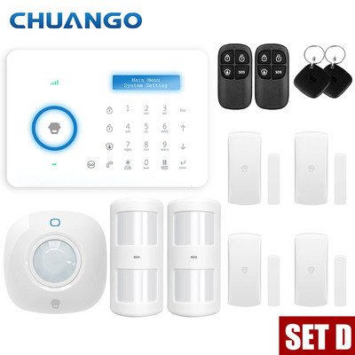 Chuango A11 Sistem de alarmă PSTN Tastatură tactilă Sistem de alarmă antiefracție Smart Home Senzor de mișcare