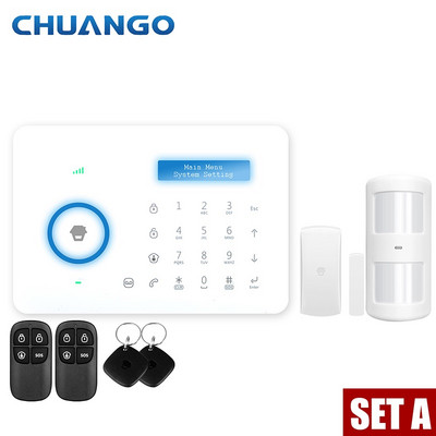 Chuango A11 Sistem de alarmă PSTN Tastatură tactilă Sistem de alarmă antiefracție Smart Home Senzor de mișcare