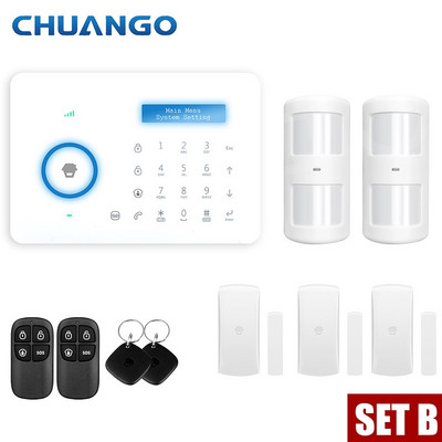 Chuango A11 Sistem de alarmă PSTN Tastatură tactilă Sistem de alarmă antiefracție Smart Home Senzor de mișcare