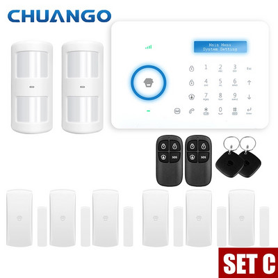 Chuango A11 Sistem de alarmă PSTN Tastatură tactilă Sistem de alarmă antiefracție Smart Home Senzor de mișcare