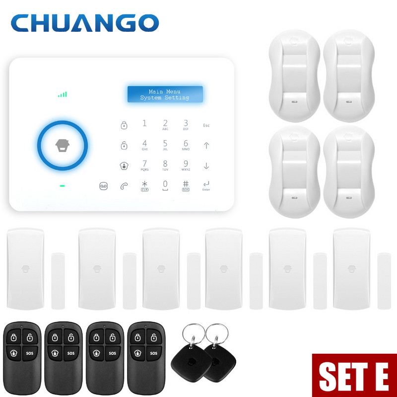 Chuango A11 Sistem de alarmă PSTN Tastatură tactilă Sistem de alarmă antiefracție Smart Home Senzor de mișcare