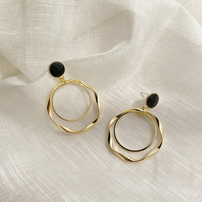 Cercei cu agrafă din metal, la modă, 2020, la modă, geometrice, circulare, fără străpungeri, pentru femei, bijuterii moderne pentru femei
