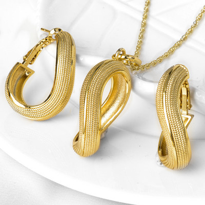 Diana kūdikių papuošalų rinkinys Variniai paauksuoti auskarai, pakabinami karoliai moterims Karštai parduodama vestuvių vakarėlio dovana, klasikinė madinga