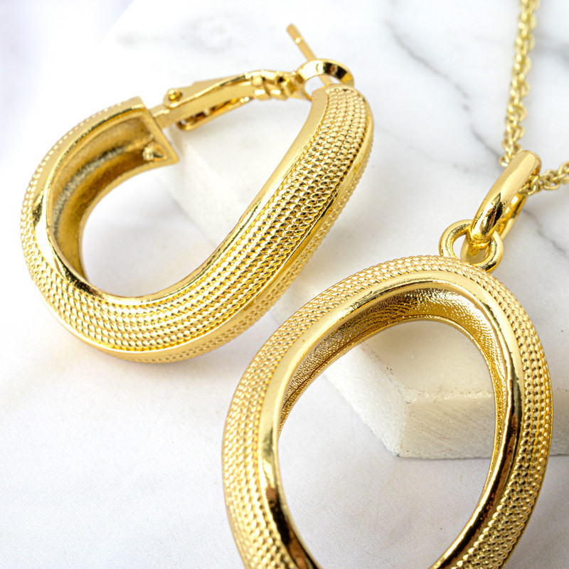 Diana kūdikių papuošalų rinkinys Variniai paauksuoti auskarai, pakabinami karoliai moterims Karštai parduodama vestuvių vakarėlio dovana, klasikinė madinga