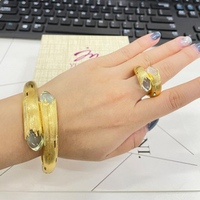 Klasikinė vario mados aukso spalvos apyrankė, paauksuota apyrankė, geri braziliški afrikietiški papuošalai moterims ponios vakarėlio vestuvių dovana