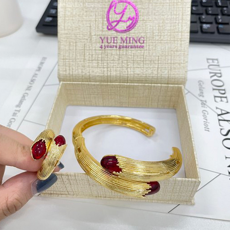 Klasikinė vario mados aukso spalvos apyrankė, paauksuota apyrankė, geri braziliški afrikietiški papuošalai moterims ponios vakarėlio vestuvių dovana