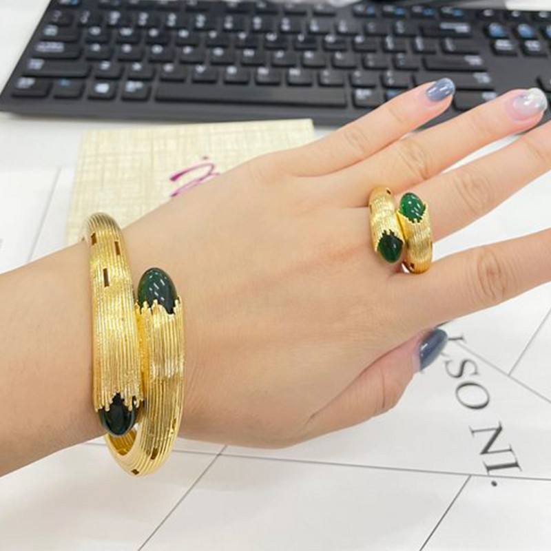 Klasikinė vario mados aukso spalvos apyrankė, paauksuota apyrankė, geri braziliški afrikietiški papuošalai moterims ponios vakarėlio vestuvių dovana