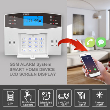 Tuya Smart Home GSM алармена система 433MHz Безжична LCD клавиатура Екран Wifi Цифров домофон Сигурност против кражба Автоматично набиране