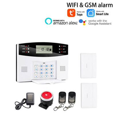 Tuya Smart Home GSM алармена система 433MHz Безжична LCD клавиатура Екран Wifi Цифров домофон Сигурност против кражба Автоматично набиране