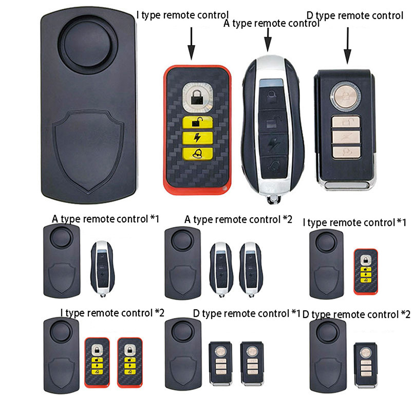 Atsparus vandeniui dviračio motociklo elektrinio dviračio apsauga nuo pametimo belaidžio nuotolinio valdymo pulto vibracijos detektoriaus signalizacija