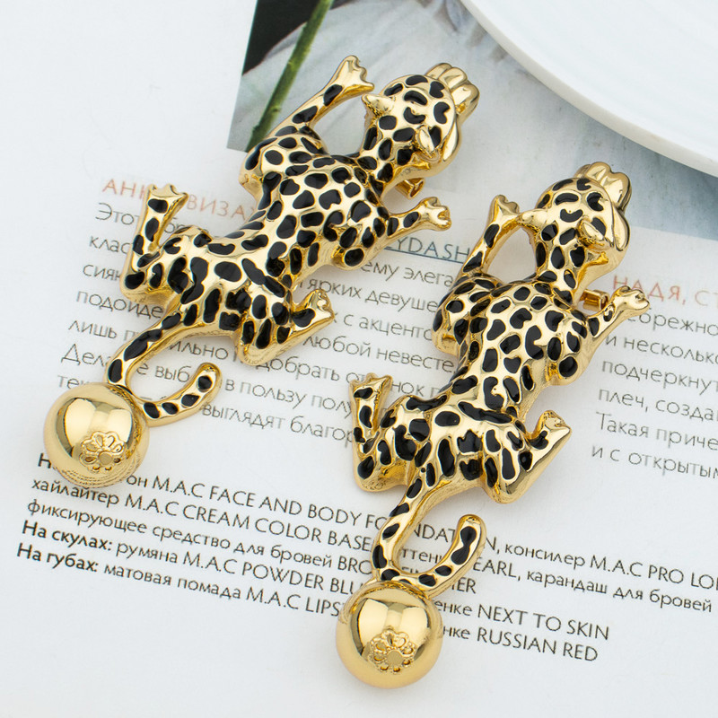 Leopardo afrikietiški auskarai rinkiniai Papuošalai Mada Moterys Paauksuoti Žiedai Apyrankės Vestuviniai karoliai pakabukas Dubajaus pakabukas vakarėlio dovana