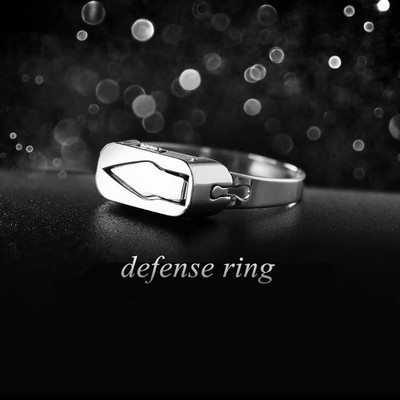 Charm Titanium Steel Punk Bladed Ring Αυτοάμυνα αόρατο πολυλειτουργικό δαχτυλίδι έκτακτης ανάγκης κατά του λύκου Δώρο για άνδρες και γυναίκες