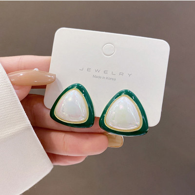 Slatke crvene, crne boje, emajlirane naušnice u obliku kapi vode za žene, duge, jednostavne geometrijske asimetrične naušnice, nakit, veleprodaja, poklon