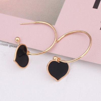 Slatke crvene, crne boje, emajlirane naušnice u obliku kapi vode za žene, duge, jednostavne geometrijske asimetrične naušnice, nakit, veleprodaja, poklon