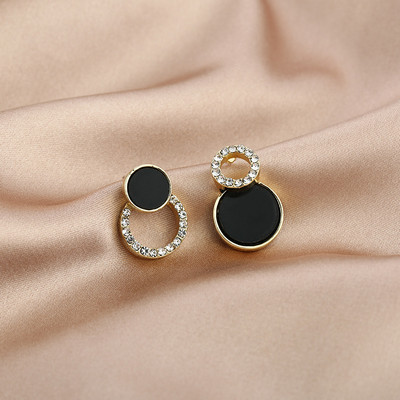 Slatke crvene, crne boje, emajlirane naušnice u obliku kapi vode za žene, duge, jednostavne geometrijske asimetrične naušnice, nakit, veleprodaja, poklon