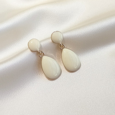 Slatke crvene, crne boje, emajlirane naušnice u obliku kapi vode za žene, duge, jednostavne geometrijske asimetrične naušnice, nakit, veleprodaja, poklon