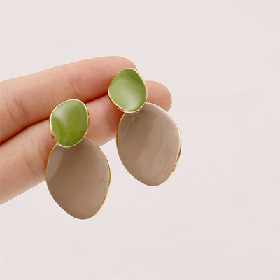 Slatke crvene, crne boje, emajlirane naušnice u obliku kapi vode za žene, duge, jednostavne geometrijske asimetrične naušnice, nakit, veleprodaja, poklon