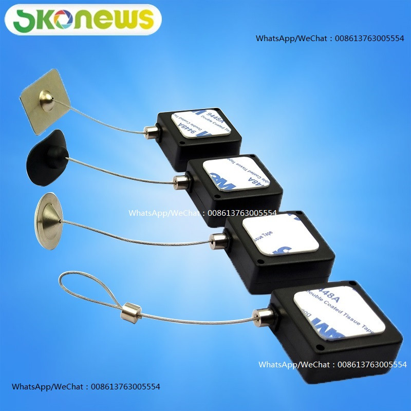 teleskopinis apsauginis kabelis, apsaugantis nuo vagystės įtraukimo ritės automatinis vielos dėžutės lyno traukiklis, prekybos centro ekrano atsuktuvas