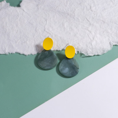 AENSOA 32 Styles Mėlyni geometriniai akrilo dervos kabantys auskarai moterims Korėjos netaisyklingi ilgi auskarai pakabukai papuošalai