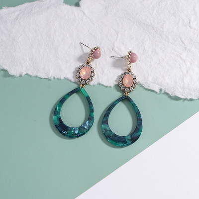 AENSOA 32 Styles Mėlyni geometriniai akrilo dervos kabantys auskarai moterims Korėjos netaisyklingi ilgi auskarai pakabukai papuošalai