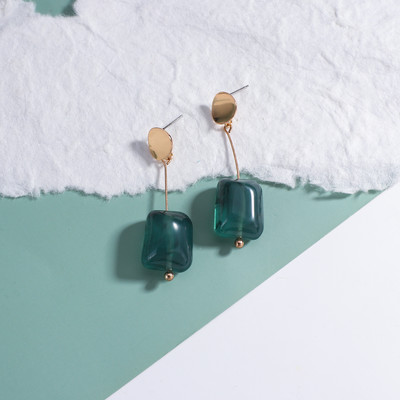 AENSOA 32 Styles Mėlyni geometriniai akrilo dervos kabantys auskarai moterims Korėjos netaisyklingi ilgi auskarai pakabukai papuošalai