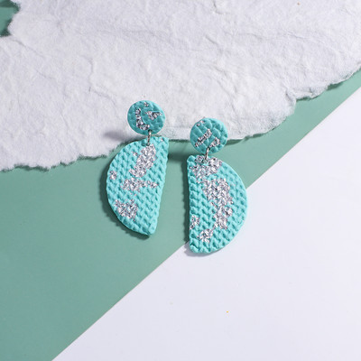 AENSOA 32 Styles Mėlyni geometriniai akrilo dervos kabantys auskarai moterims Korėjos netaisyklingi ilgi auskarai pakabukai papuošalai