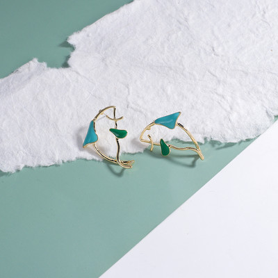 AENSOA 32 Styles Mėlyni geometriniai akrilo dervos kabantys auskarai moterims Korėjos netaisyklingi ilgi auskarai pakabukai papuošalai