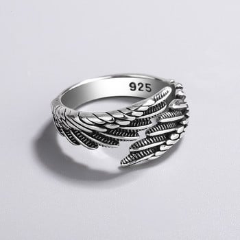 XIYANIKE Сребърен цвят Прост моден ретро елегантен регулируем пръстен с пера за жени Изящни бижута Парти аксесоари