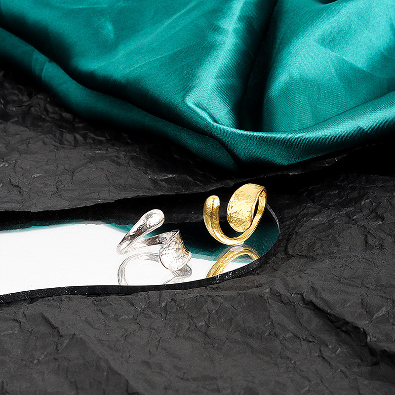 LIVVY Srebrno prstenje za žene Trendy Jednostavna modna linija Križno prstenje promjenjive veličine Trend 2021.