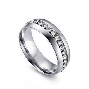 Amvie Той и нейните двойки пръстени, инкрустирани с циркон, мъжки дамски брачни пръстени от неръждаема стомана, годежен подарък
