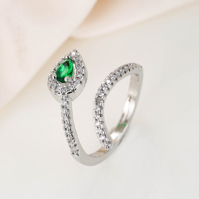 LXOEN naujos mados 3 sluoksnių netaisyklingi AAA kubinio cirkonio pora vestuviniai atviri reguliuoti žiedai moterims vakarėliui sidabro spalvos papuošalai