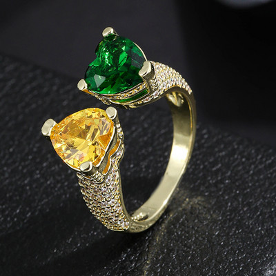 LXOEN naujos mados 3 sluoksnių netaisyklingi AAA kubinio cirkonio pora vestuviniai atviri reguliuoti žiedai moterims vakarėliui sidabro spalvos papuošalai