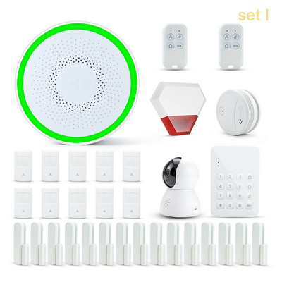 Tuya GFSK WIFI namų apsauga išmanioji signalizacijos sistema įsilaužimo rinkinys Smart life APP nuotolinio valdymo svirtis Išjungti automatinę lemputę