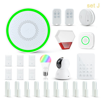 Tuya GFSK WIFI namų apsauga išmanioji signalizacijos sistema įsilaužimo rinkinys Smart life APP nuotolinio valdymo svirtis Išjungti automatinę lemputę