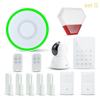 Tuya GFSK WIFI namų apsauga išmanioji signalizacijos sistema įsilaužimo rinkinys Smart life APP nuotolinio valdymo svirtis Išjungti automatinę lemputę