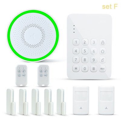 Tuya GFSK WIFI namų apsauga išmanioji signalizacijos sistema įsilaužimo rinkinys Smart life APP nuotolinio valdymo svirtis Išjungti automatinę lemputę