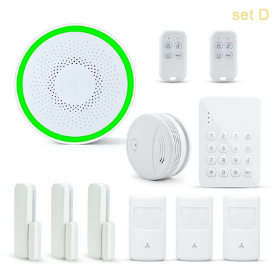 Tuya GFSK WIFI namų apsauga išmanioji signalizacijos sistema įsilaužimo rinkinys Smart life APP nuotolinio valdymo svirtis Išjungti automatinę lemputę