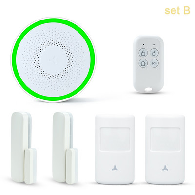 Tuya GFSK WIFI namų apsauga išmanioji signalizacijos sistema įsilaužimo rinkinys Smart life APP nuotolinio valdymo svirtis Išjungti automatinę lemputę