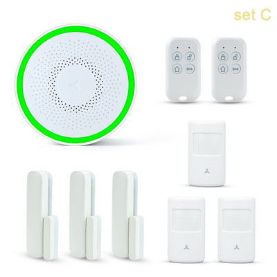 Tuya GFSK WIFI namų apsauga išmanioji signalizacijos sistema įsilaužimo rinkinys Smart life APP nuotolinio valdymo svirtis Išjungti automatinę lemputę