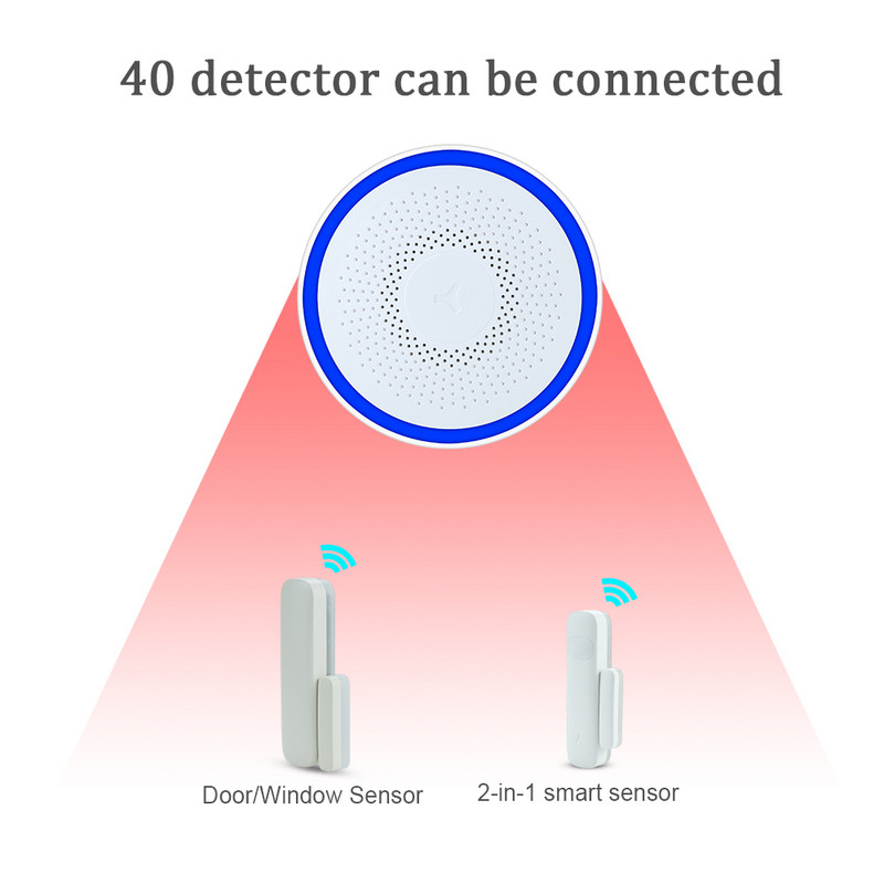 Tuya GFSK WIFI namų apsauga išmanioji signalizacijos sistema įsilaužimo rinkinys Smart life APP nuotolinio valdymo svirtis Išjungti automatinę lemputę