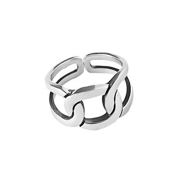 LIVVY Сребърен цвят Геометричен кръг Регулируем пръстен Минималистични фини бижута за жени Парти подарък Регулируем