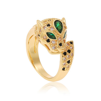 Nauji moteriški papuošalai Hip-hopo asmenybės, leopardo spausdinimo žiedas atviras žiedas Populiarus tinklinis raudonas, retro uodegos žiedas vakarėliui šventinė dovana