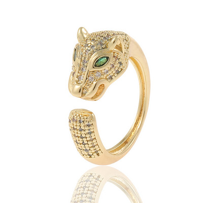 Nauji moteriški papuošalai Hip-hopo asmenybės, leopardo spausdinimo žiedas atviras žiedas Populiarus tinklinis raudonas, retro uodegos žiedas vakarėliui šventinė dovana