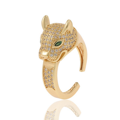 Nauji moteriški papuošalai Hip-hopo asmenybės, leopardo spausdinimo žiedas atviras žiedas Populiarus tinklinis raudonas, retro uodegos žiedas vakarėliui šventinė dovana