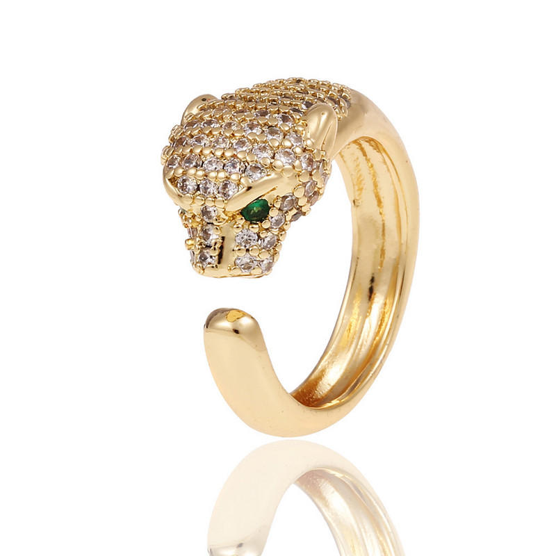 Nauji moteriški papuošalai Hip-hopo asmenybės, leopardo spausdinimo žiedas atviras žiedas Populiarus tinklinis raudonas, retro uodegos žiedas vakarėliui šventinė dovana