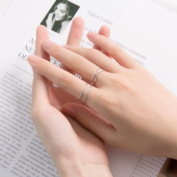 Ретро минималистичен сребърен цвят отворени пръстени за жени Личност перо пеперуда регулируем пръстен пръстен момиче бижута подарък