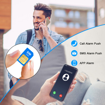 Wsdcam Tuya WiFi GSM Σύστημα συναγερμού ασφαλείας για το σπίτι Ασύρματο κιτ συναγερμού διαρρηκτών με αισθητήρα κίνησης Εργασία με Alexa & Google