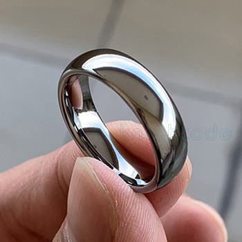 4-8MM високо полиран класически златен цвят двойка обещание брачен пръстен пръстени от неръждаема стомана жени мъже годежен подарък бижута