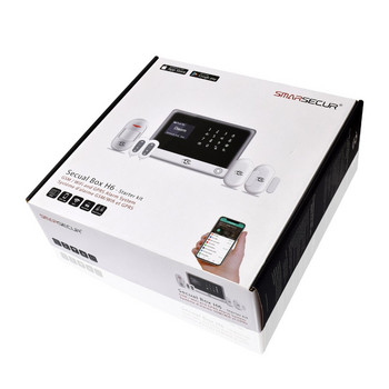 SMARSECUR Руски Испански Английски H6 WIFI GSM алармена система Сигурност Домашна GSM алармена система APP Control Alarm DIY Kit-45